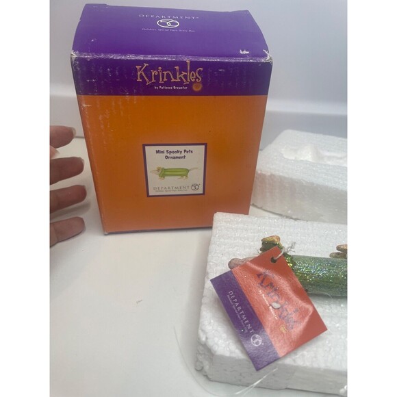 Dept 56 KRINKLES Patience Brewster Ferret Mini Spooky Pets Halloween Ornament - Picture 6 of 7